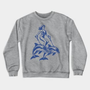 Waterskiing with Dolphins Crewneck Sweatshirt